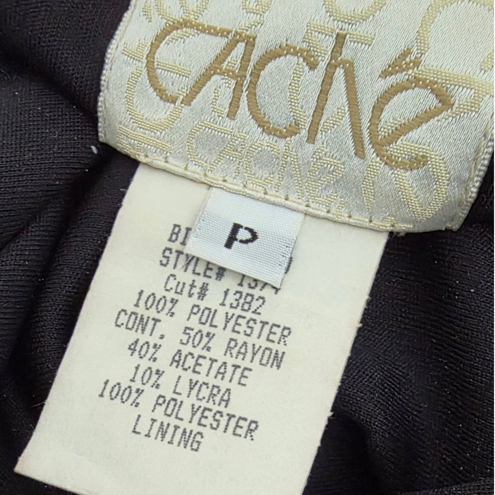 Vintage Gold Label Caché Black Corset Back Maxi Dress 90s Whimsigoth Sirencore P - Picture 7 of 7